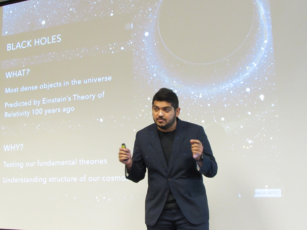 Karan Jani presents his research on Black Holes