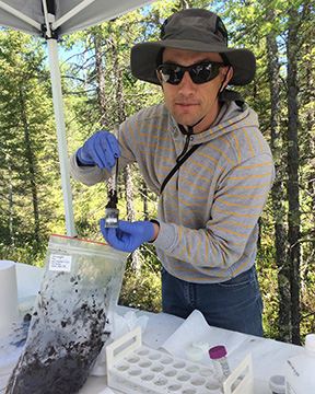 Max Kolton sampling peat