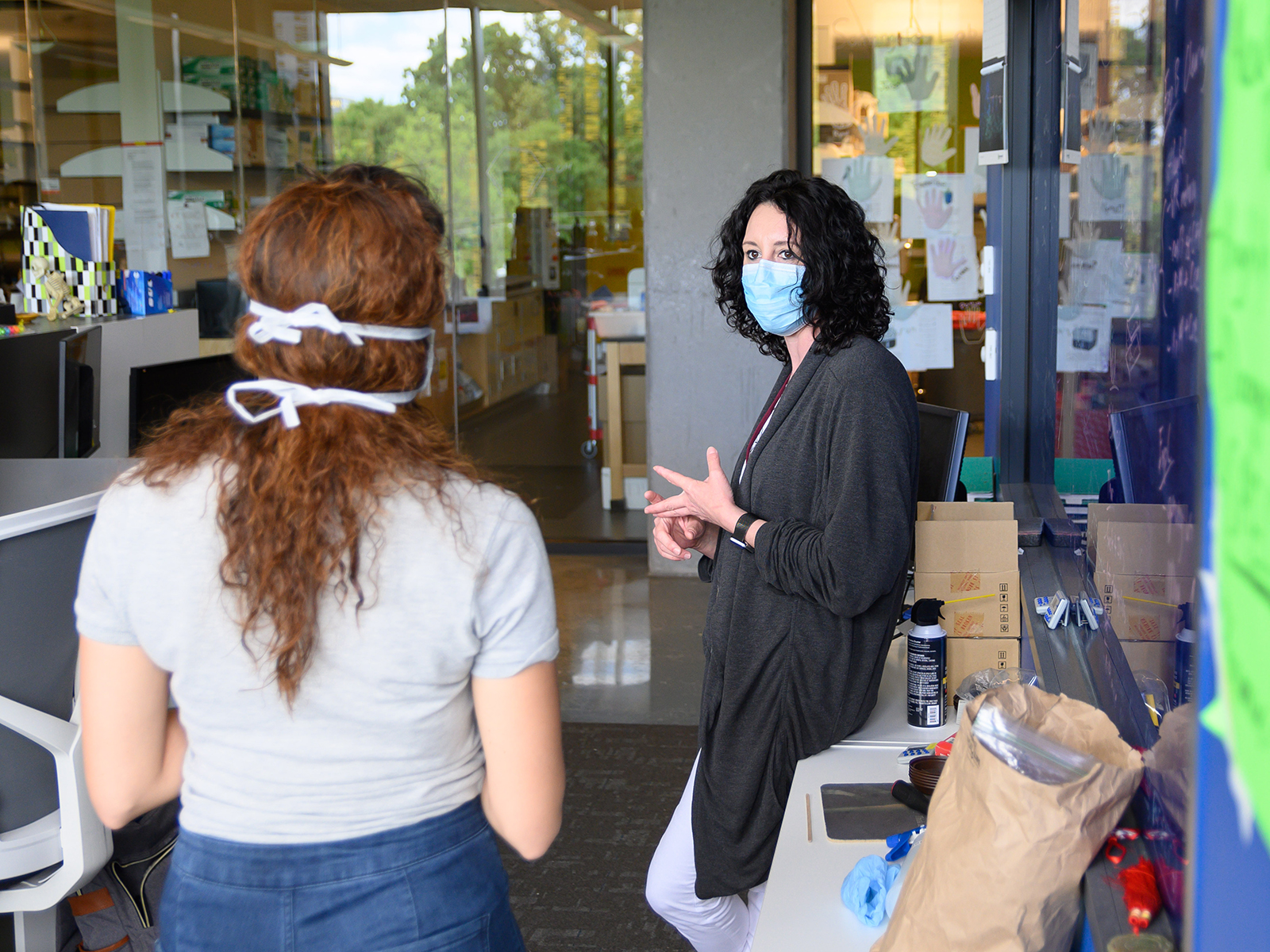 Researchers in Krone Building