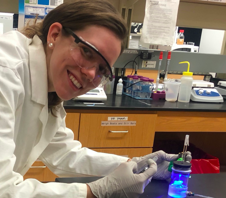 Abigail Johnson, a doctoral student in the School of Earth and Atmospheric Sciences. 