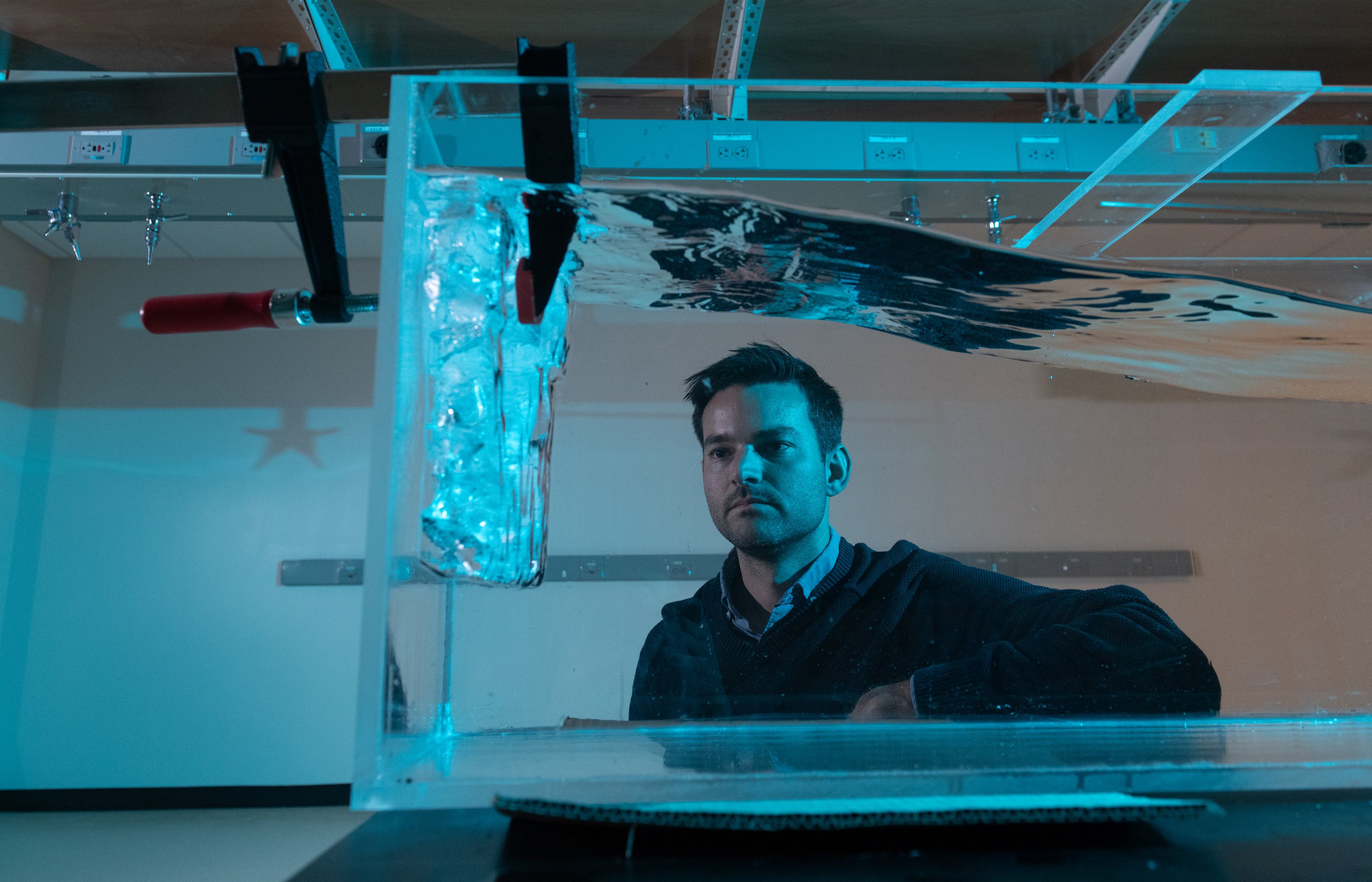 Alex Robel lab with ice