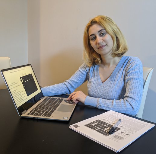 Sara Fakhretaha-Ava of the Williams Group in the Center for the Origin of Life at Georgia Tech. Fakhretaha-Ava works on optimizing the reaction condition for RTX reverse transcriptase enzyme in RT-qPCR.