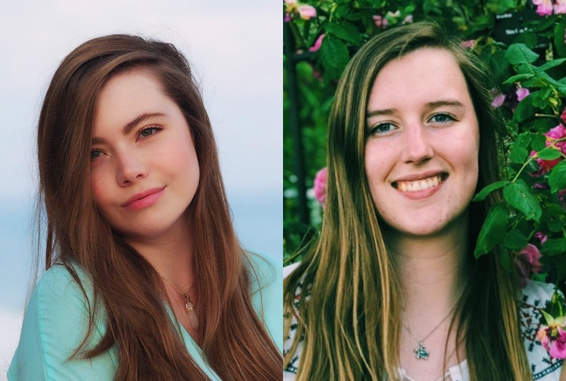 Neuroscience major Cristina Baker (left) and biochemistry major Michelle Schroeder have been selected to receive the Beckman Scholarship.