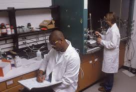 In the lab