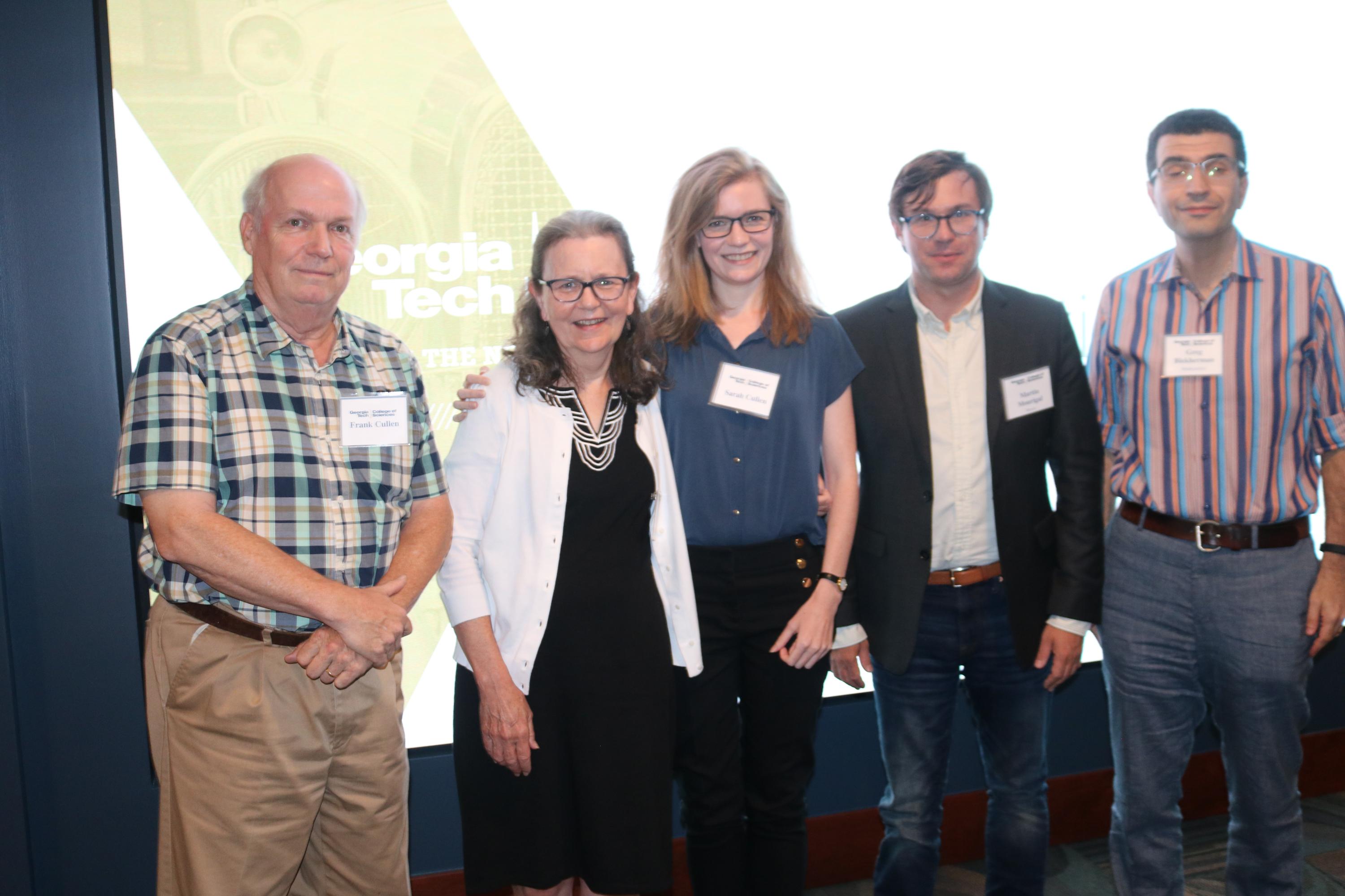 From left: Frank Cullen, Libby Peck, Sarah Cullen, Martin Mourigal, and Greg Blekherman (Photo by Renay San Miguel)