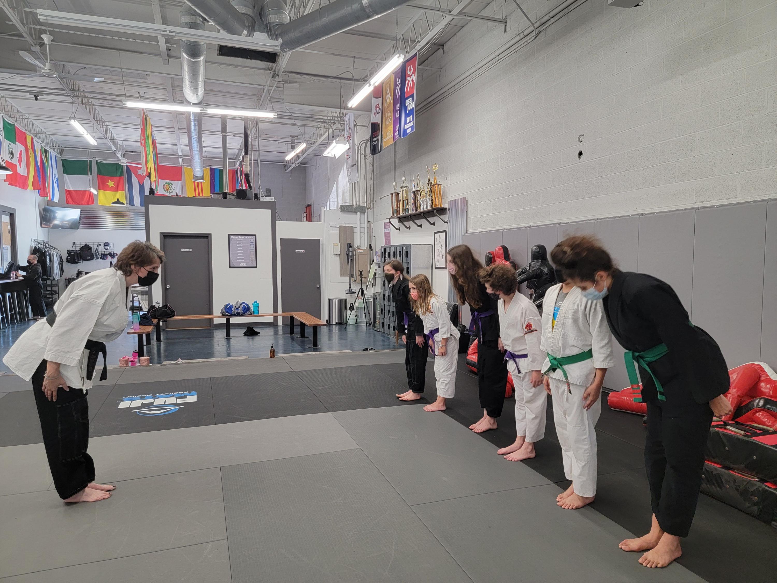 Pamela Pollet greets her class at Evolution X Martial Arts (Credit: Evolution X)