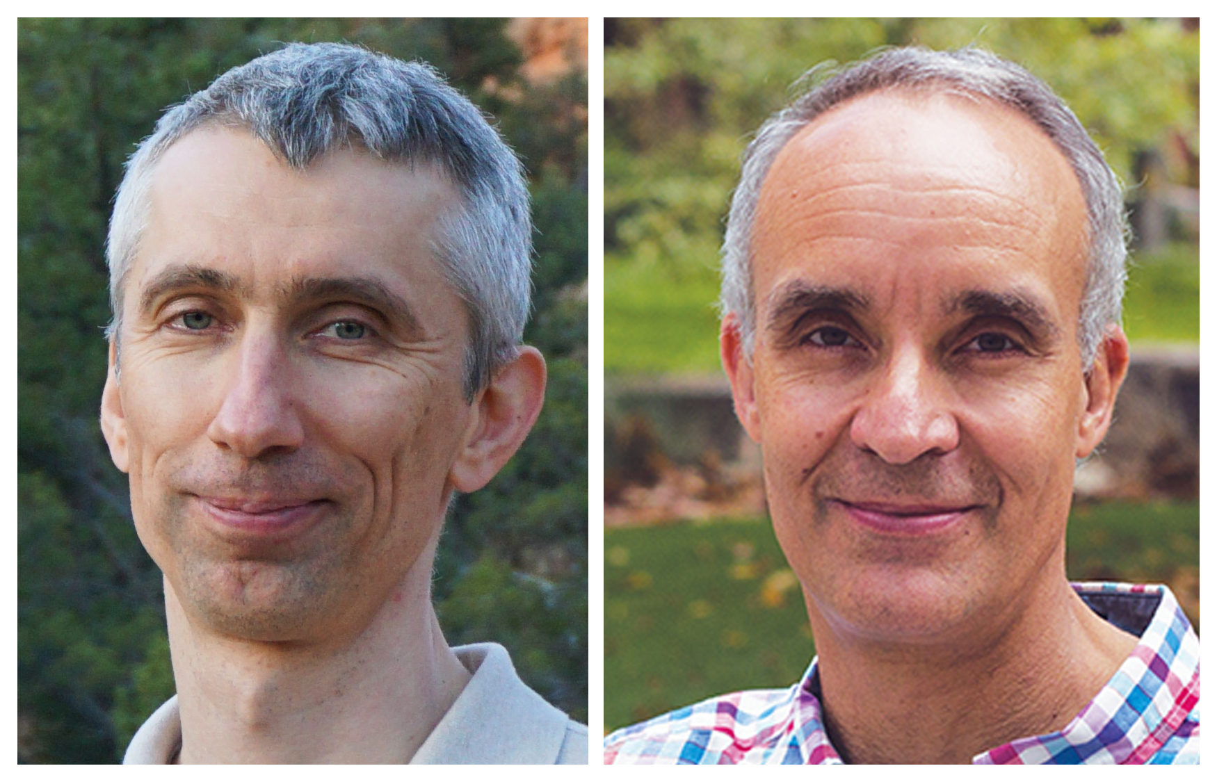 Roman Grigoriev (left) and Michael Schatz.