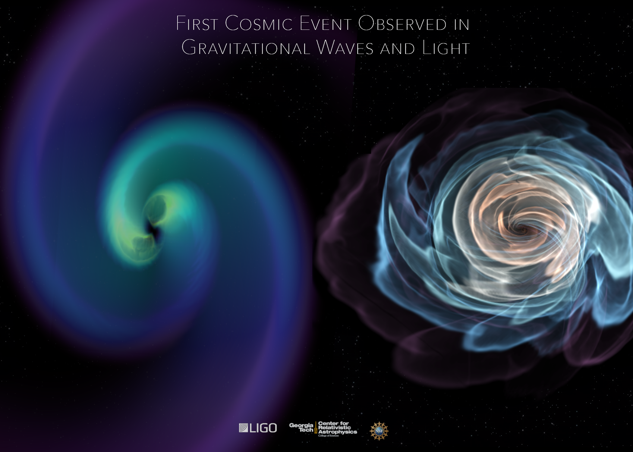 Neutron Star Merger Seen in Gravity and Matter