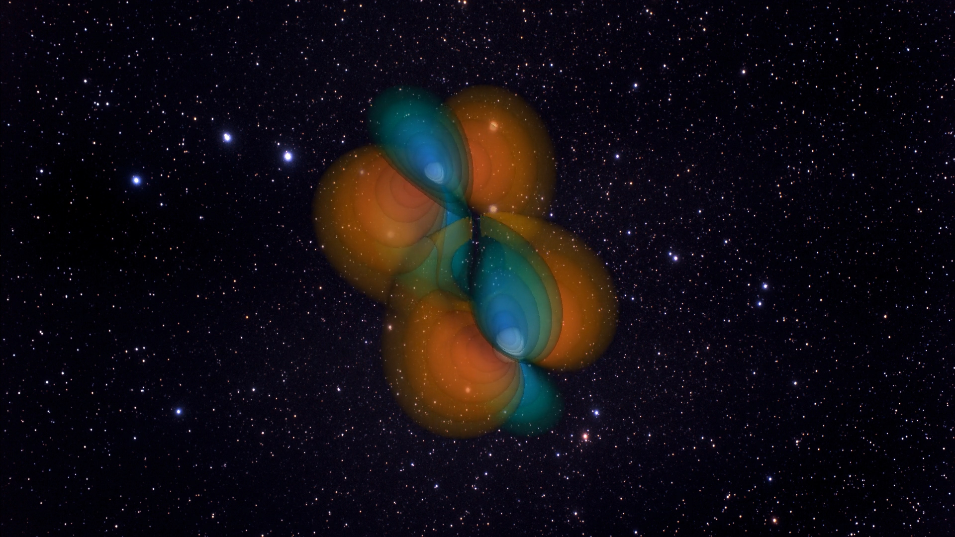 Simulation of Gravitational Wave Merger