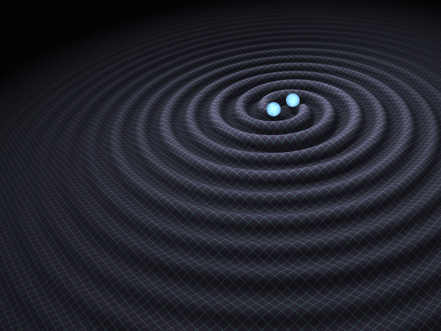 Two black holes merging (LIGO)