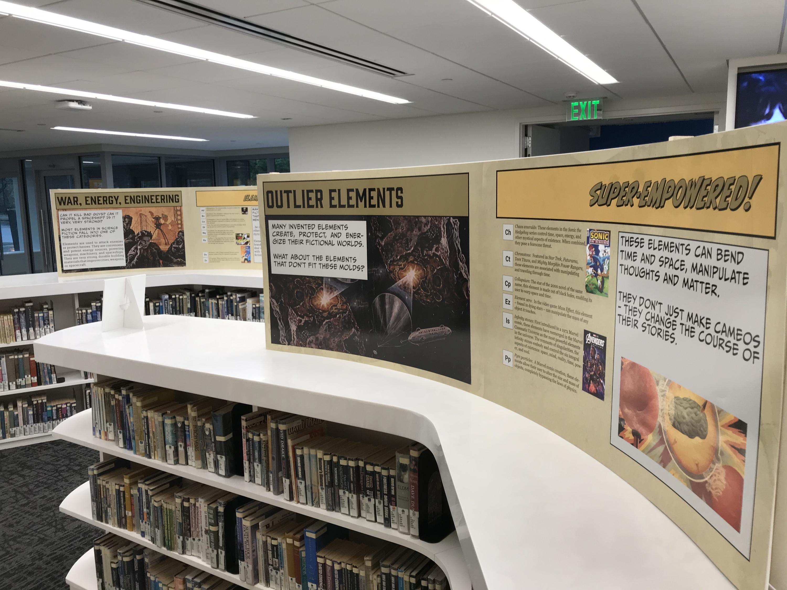 ASTOUNDING ELEMENTS panel in Crosland Tower