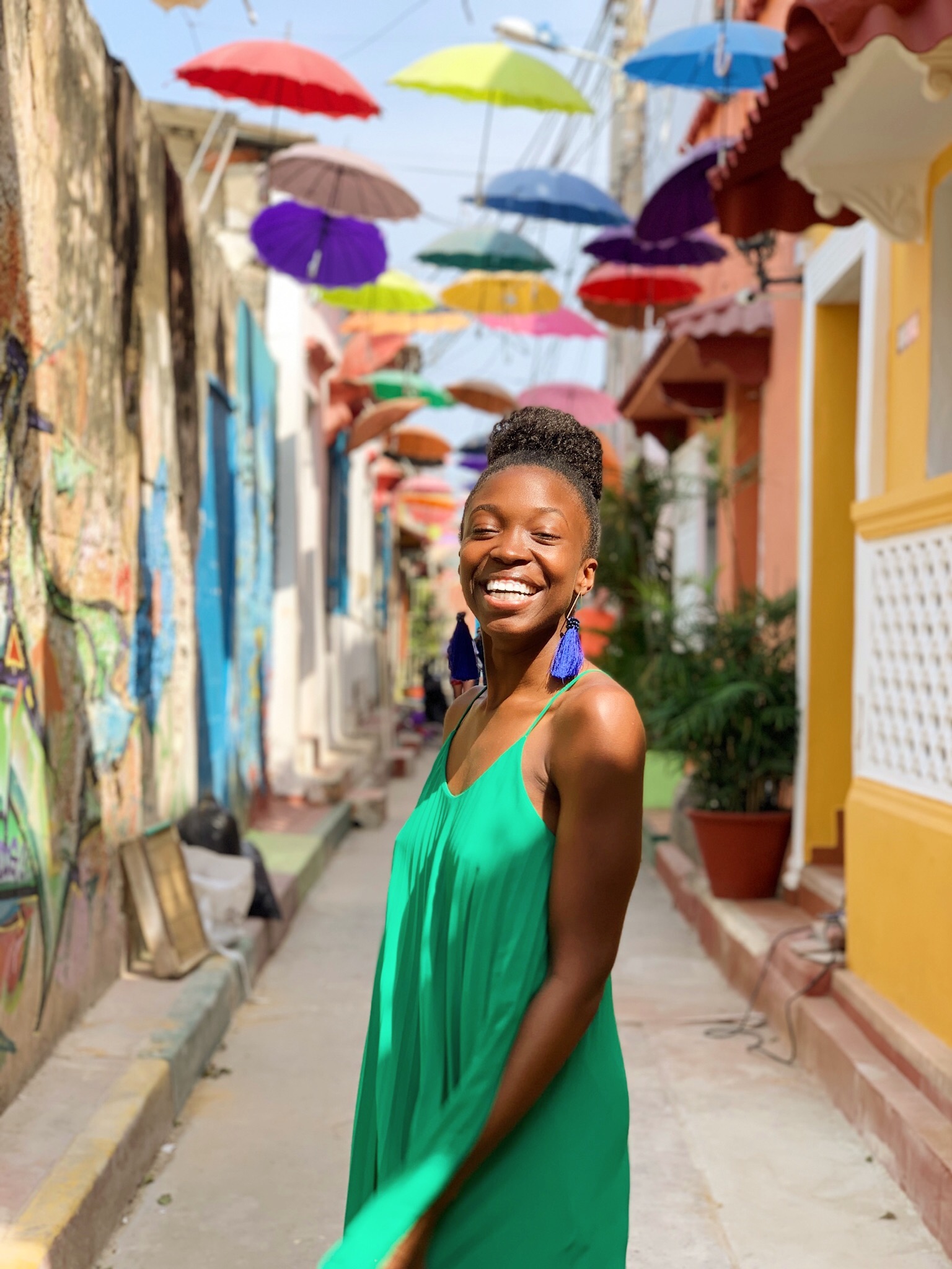 Boone is an avid traveler, and is pictured here in Getsemani, Colombia.