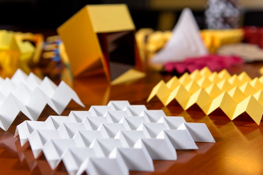 Origami folding patterns (Photo Georgia Tech)