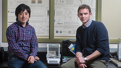 Christopher Reinhard (right) with former postdoc and now collaborator Kazumi Ozaki