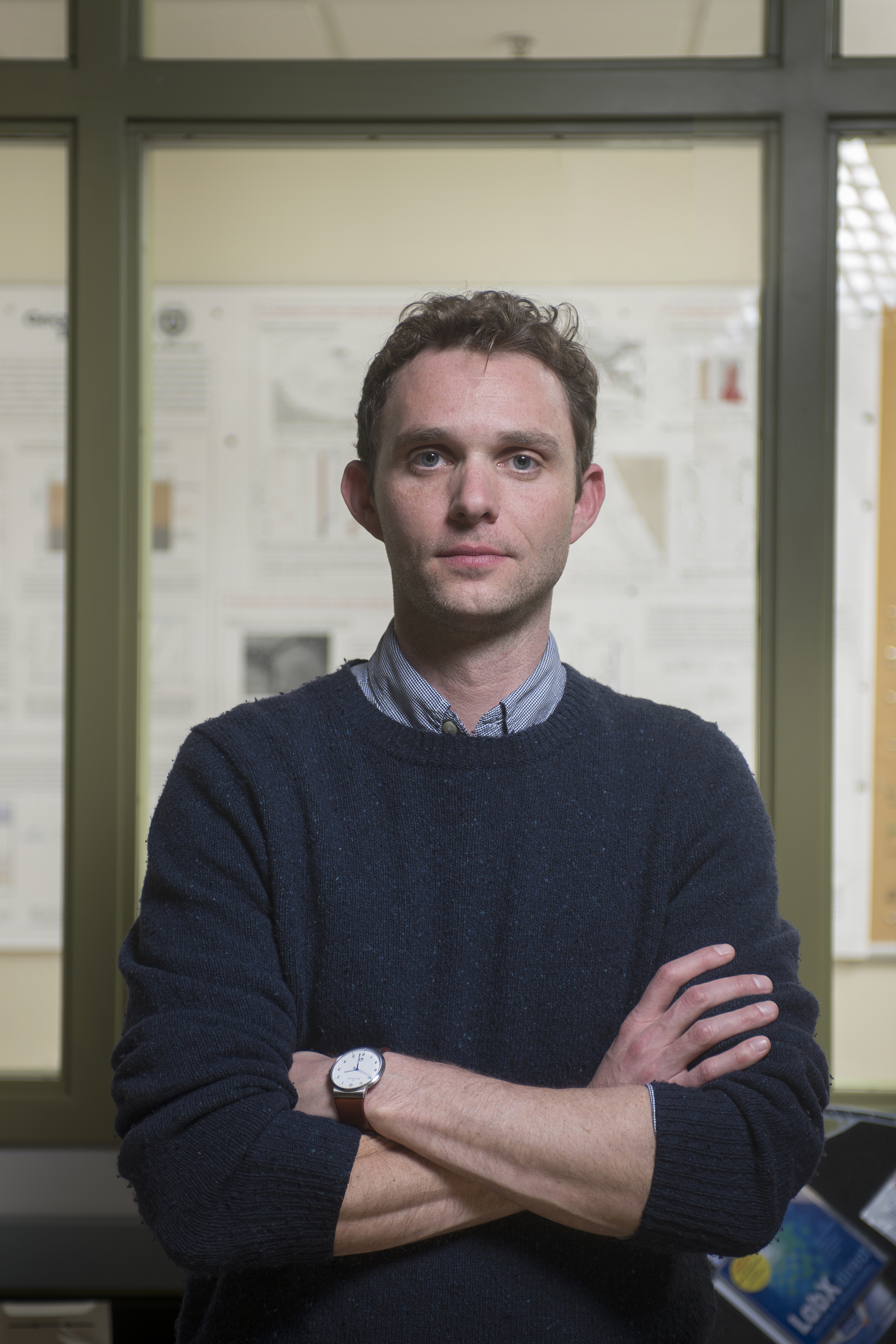 Chris Reinhard in lab at Georgia Tech's School of Earth and Atmospheric Sciences