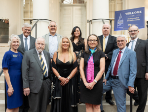 (First row, left to right): Susan Lozier, John Clark Sutherland, Kelly Sepcic Pfeil, Margaret Beier, and Rutt Bridges. (Second row, left to right): Jack McCallum, Angel Cabrera, Kristel Bayani Topping, Frank Cullen, and Nathan Meehan. (First row, left to right): Susan Lozier, John Clark Sutherland, Kelly Sepcic Pfeil, Margaret Beier, and Rutt Bridges. (Second row, left to right): Jack McCallum, Angel Cabrera, Kristel Bayani Topping, Frank Cullen, and Nathan Meehan.