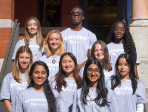 1st row, from L to R: Ria Vittal, Malavika Niverth; 2nd row: Meghan Hamrick, Britney Huynh, Andrea Ninh; 3rd row: Larissa Martin, Anja Govednik; 4th row: Alison Bolaños, J’Avani Stinson, Deandra Smith.