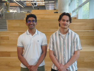 From left: Anirudh Sriram and Matthew Rohan, recipients of the 2025 Barry Goldwater Scholarship 