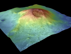 A view of Jezero Mons from the publication. The mountain is ~21 km across.