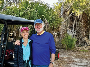 President Emeritus G. Wayne Clough and his wife, Mara Loftman, explored all 14 barrier islands while conducting research for the book. (Photo: Scott Coleman)