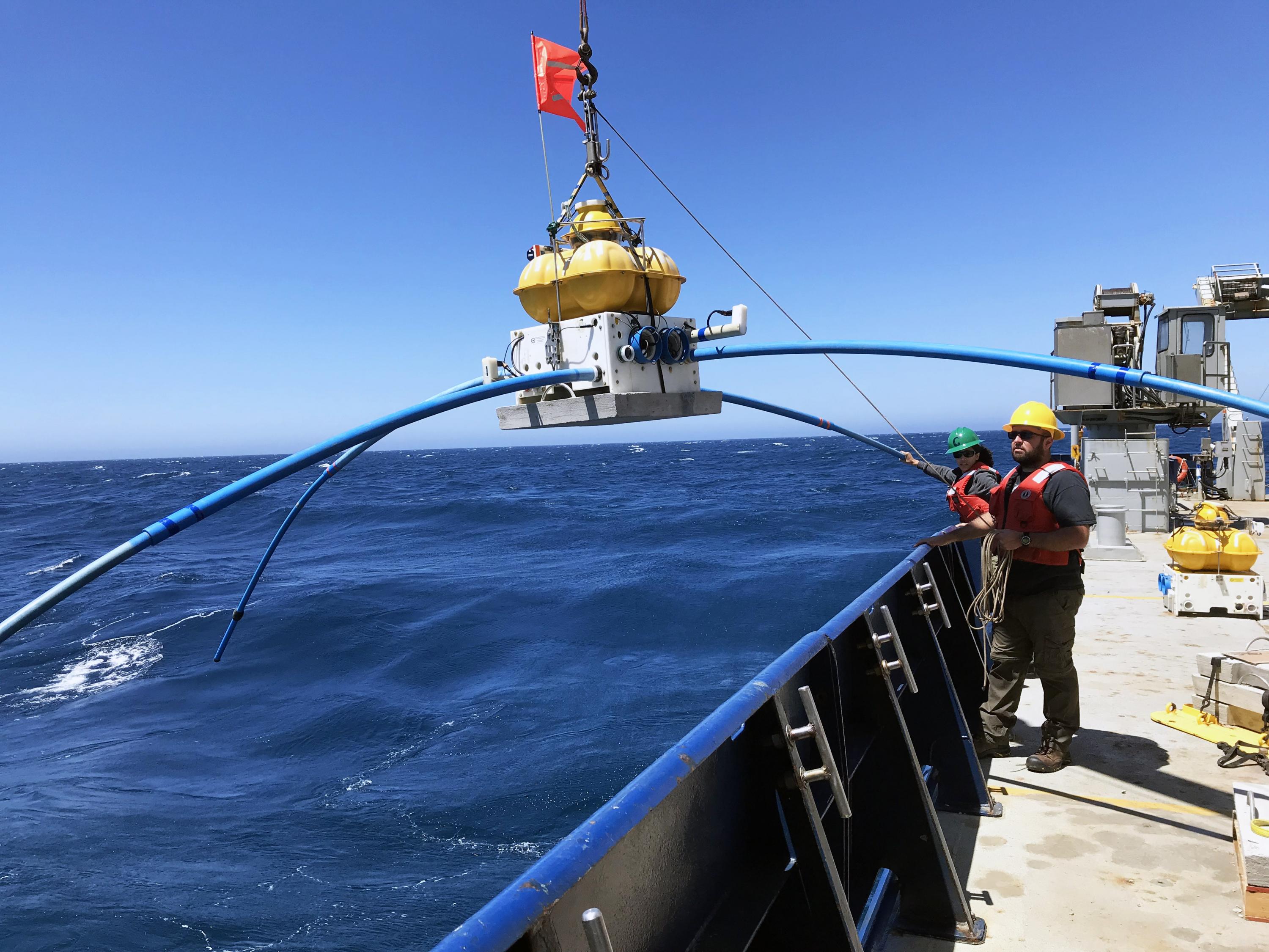 Sensor ready for deployment off New Zealand's east coast. (Photo Samer Naif)