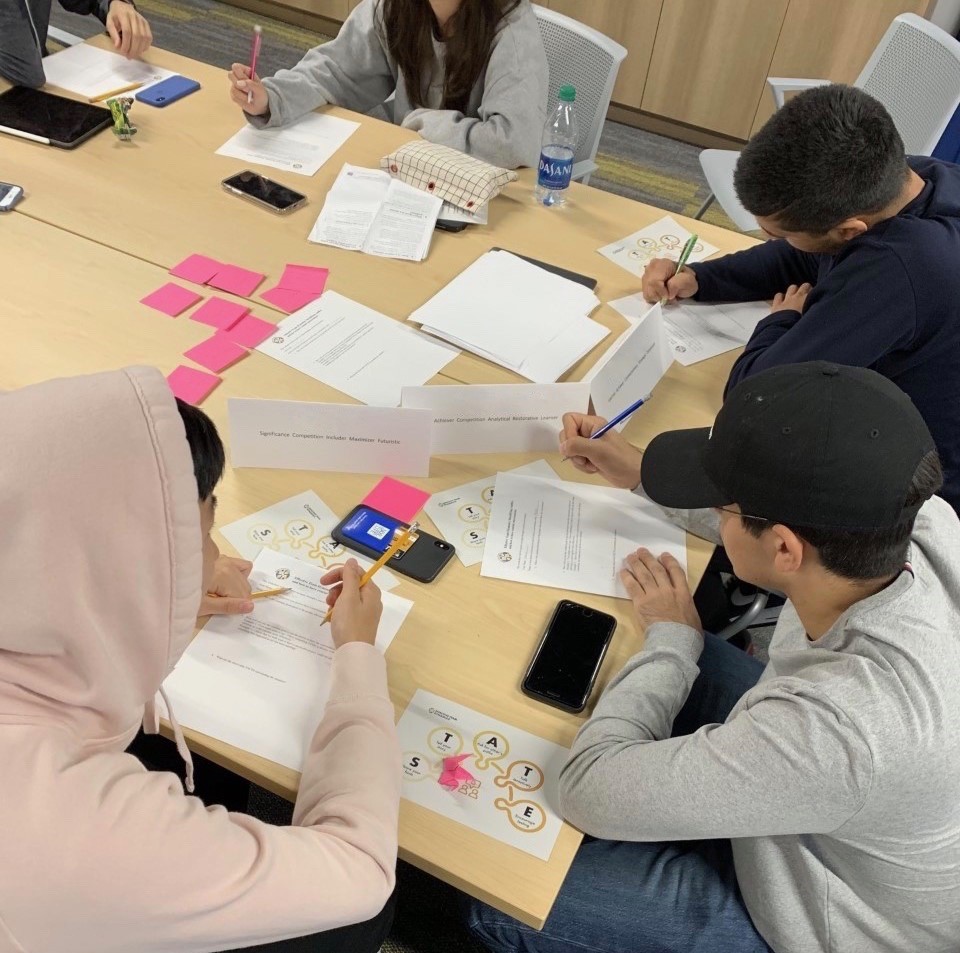 Students learn different resilience strategies during an in-person session.